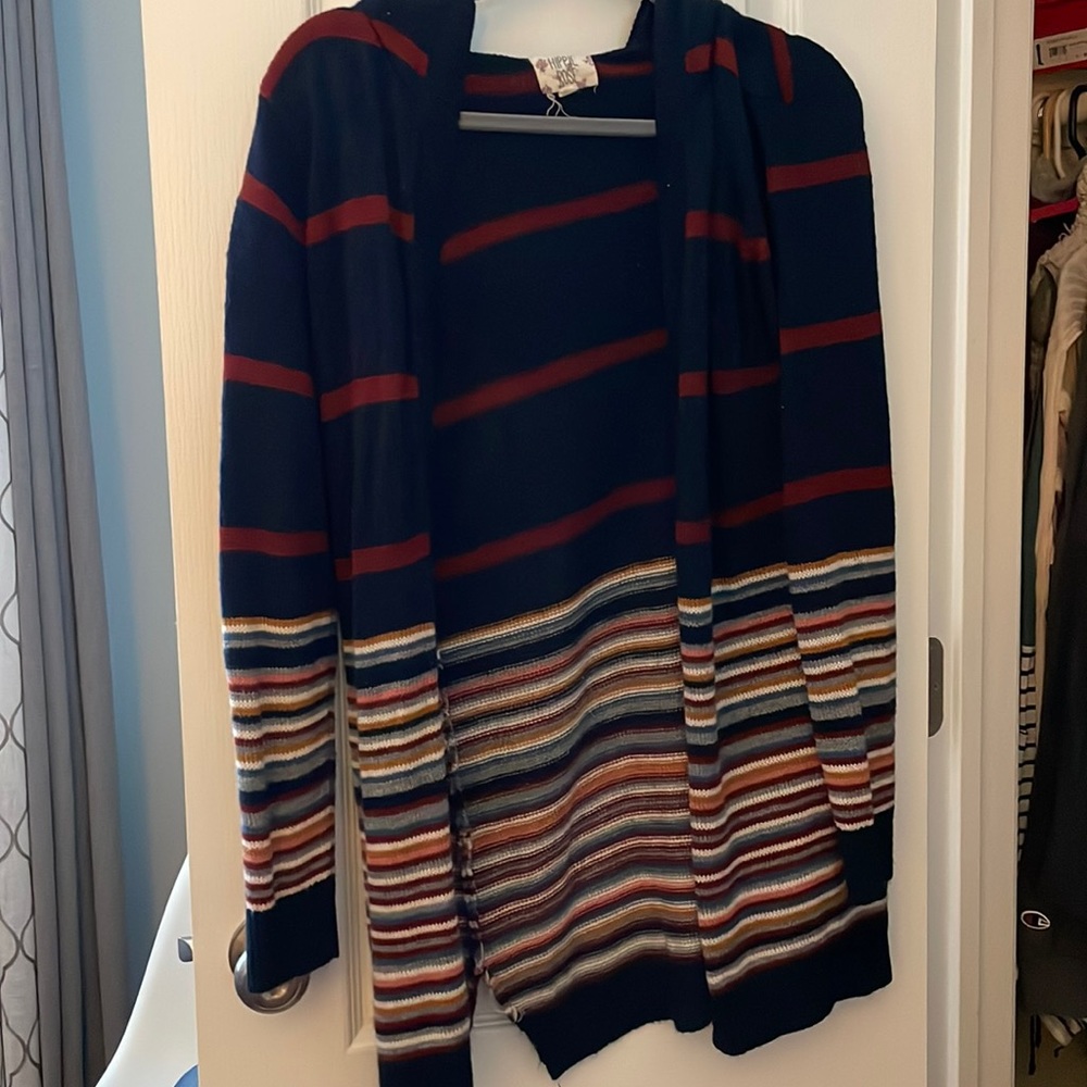 Hippie rose hooded cardigan